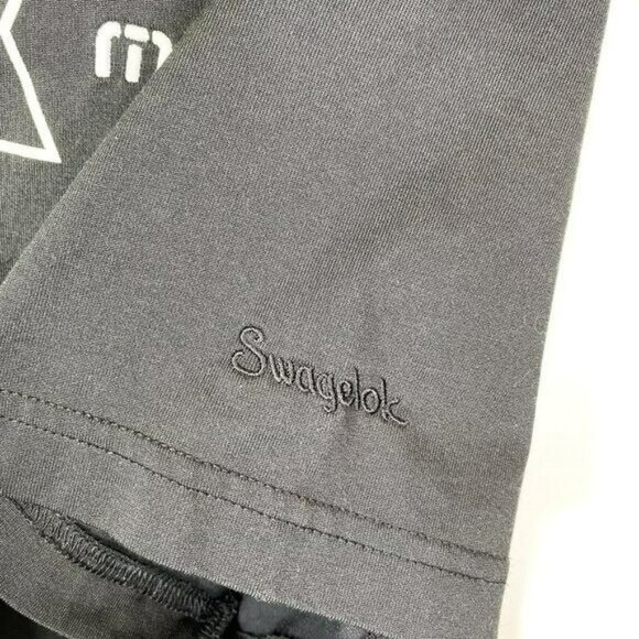 Travis Mathew Polo Shirt Mens XXL 2XL Black White Pima Cotton Blend Golf - Picture 3 of 6